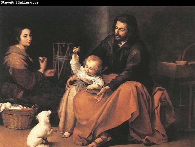 MURILLO, Bartolome Esteban The Holy Family with a Bird